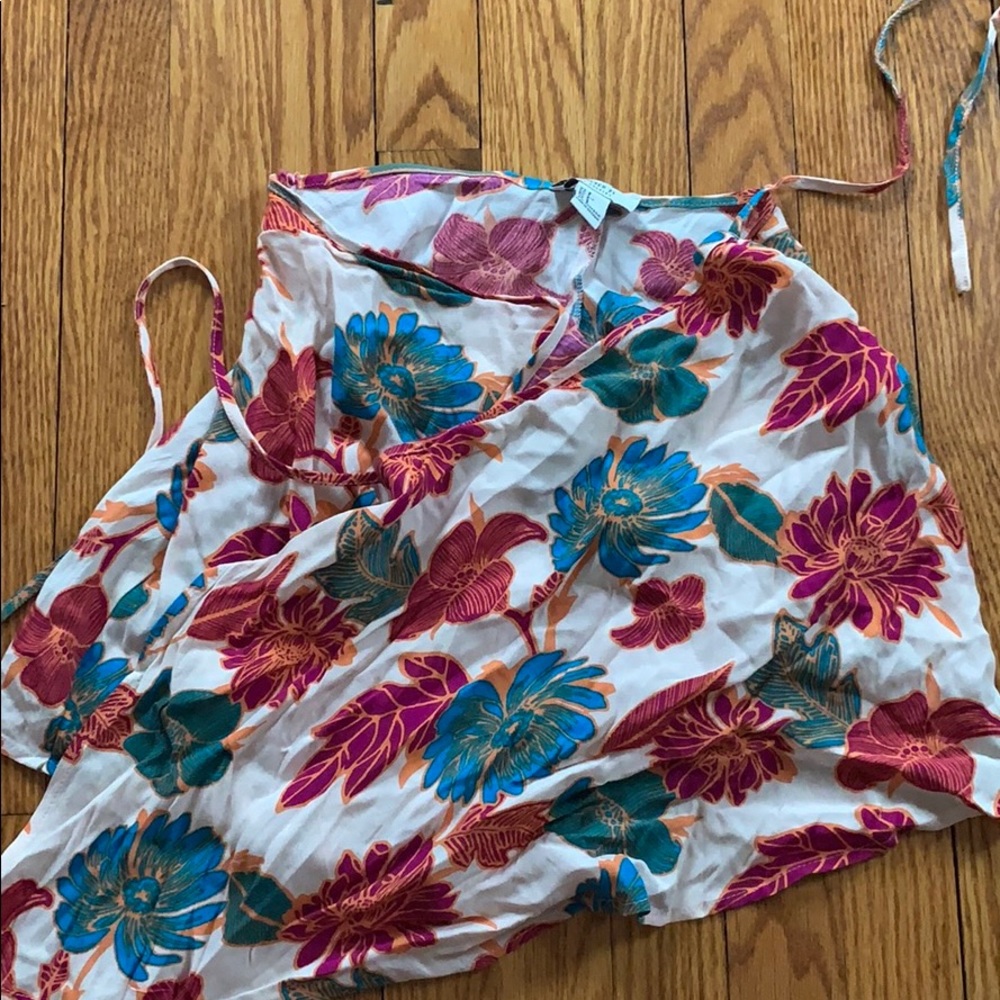 FOREVER21 Floral Wrap Skirt